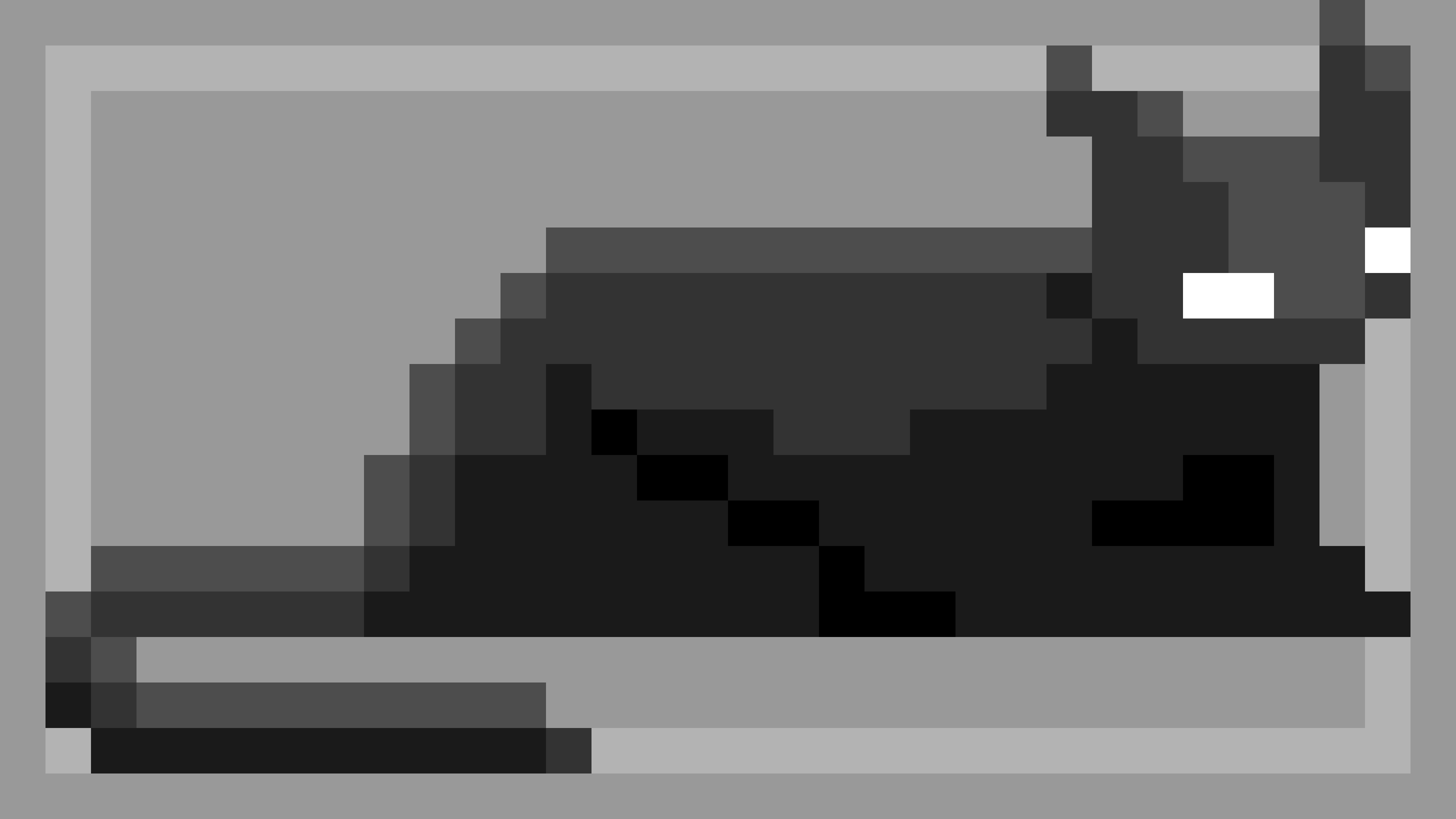 32x18 pixel art of a black cat.